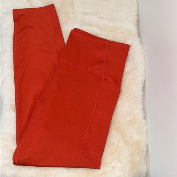 Girlfriend Collective Compression Leggings w Side Pockets Orange Women’s XL - Picture 1 of 7